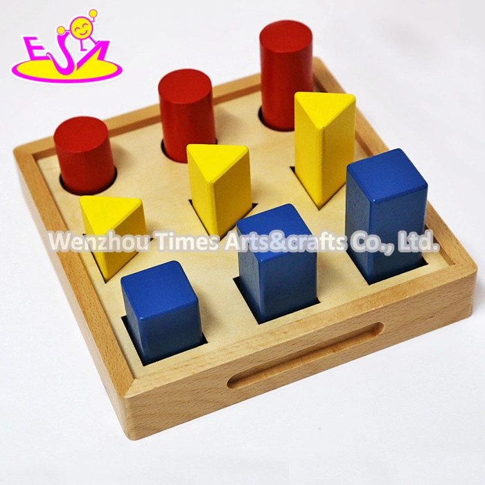 New Design Toddlers Geometry Blocks Wooden Toddler Montessori Materials W12f011