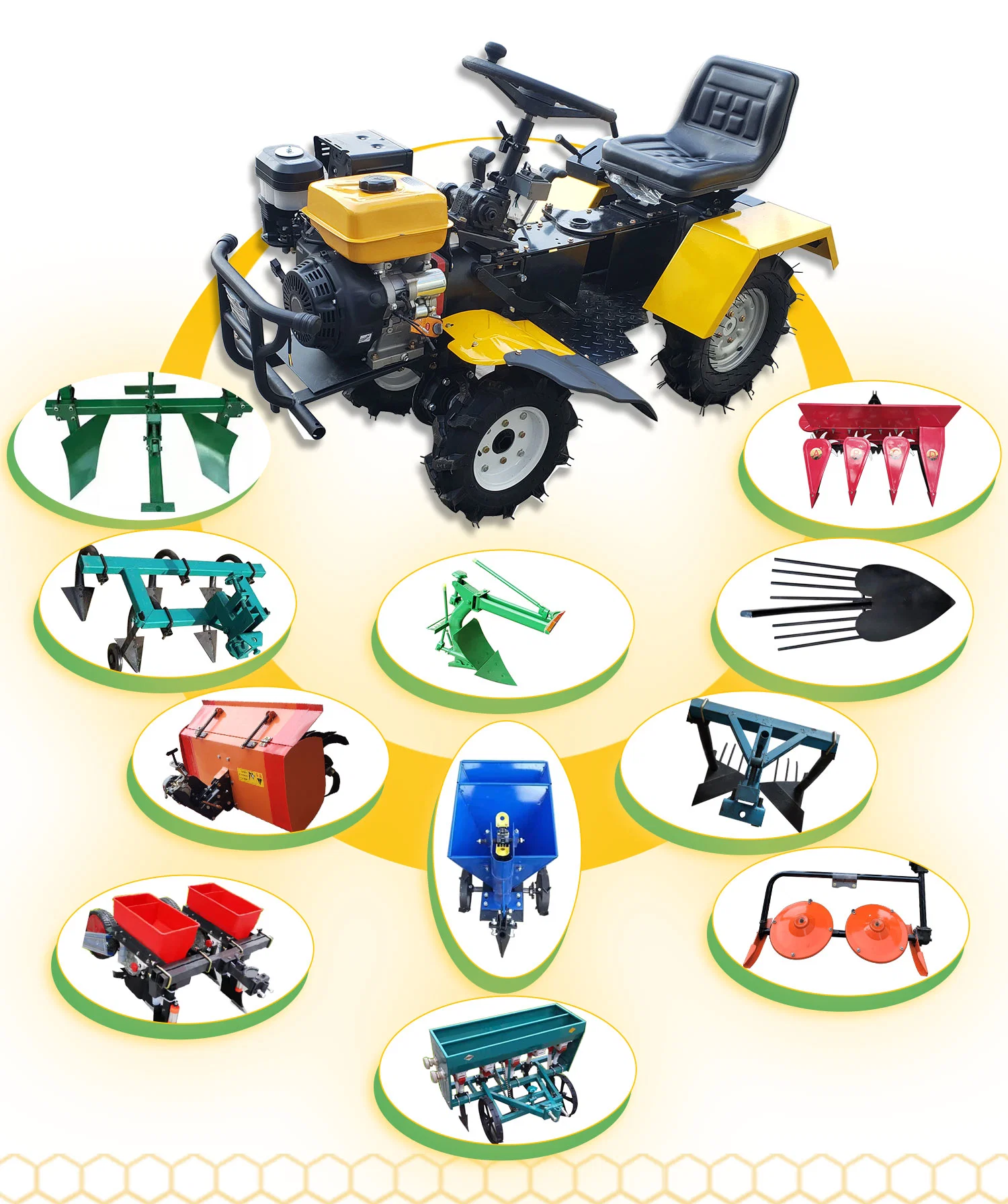 Four Wheel Drive 18HP Gasoline Back Rotary Cultivator with Multi-Functions and CE Approved Euro-V Certified