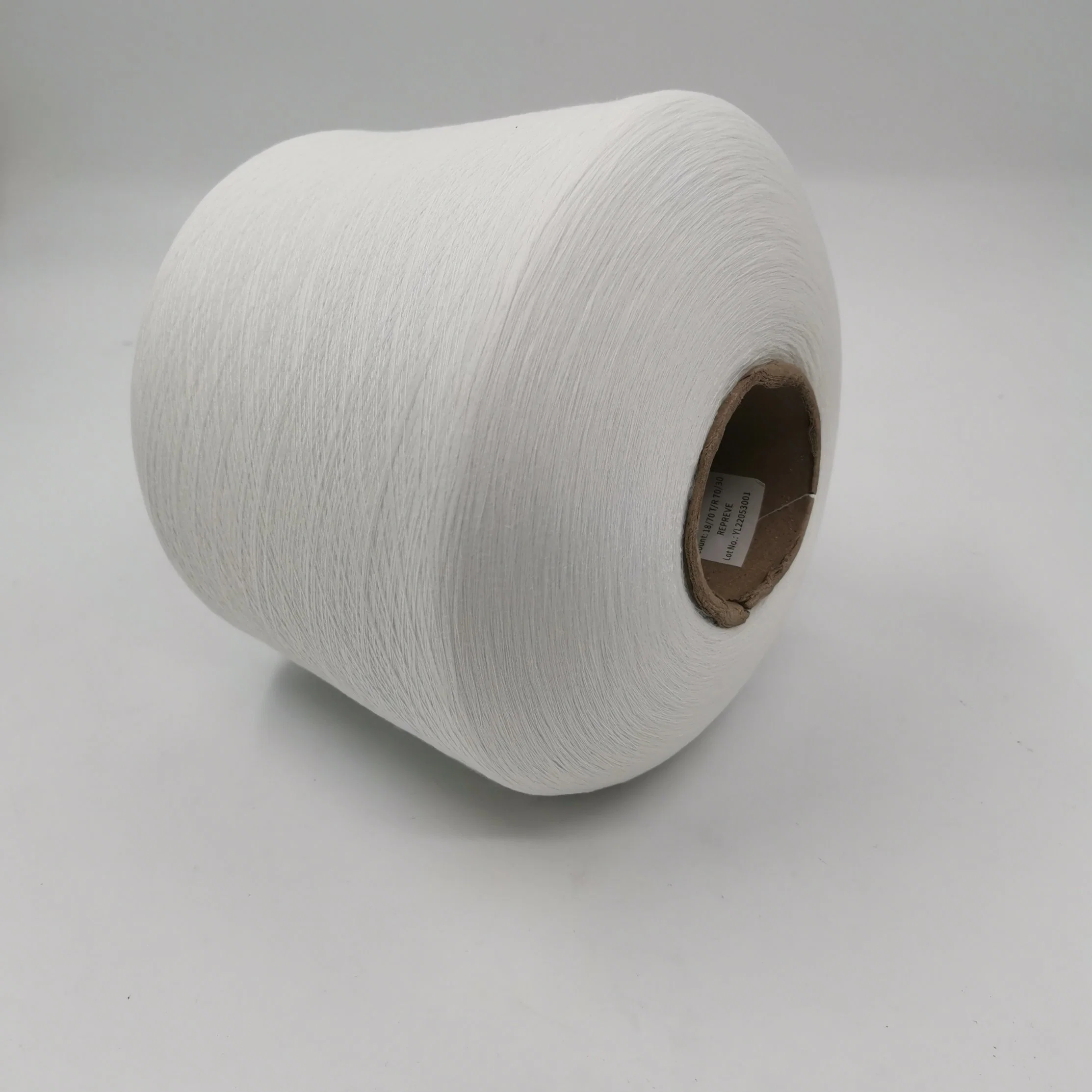 Spandex Core Spun Yarn 20s+40d 100%Polyester Raw