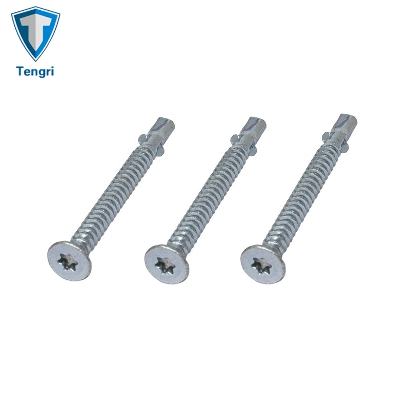 Hardware Torx Anti-Theft Flat Self Drilling Screw Wing Tek Screw Gypsum Board Screw with Zinc Plated