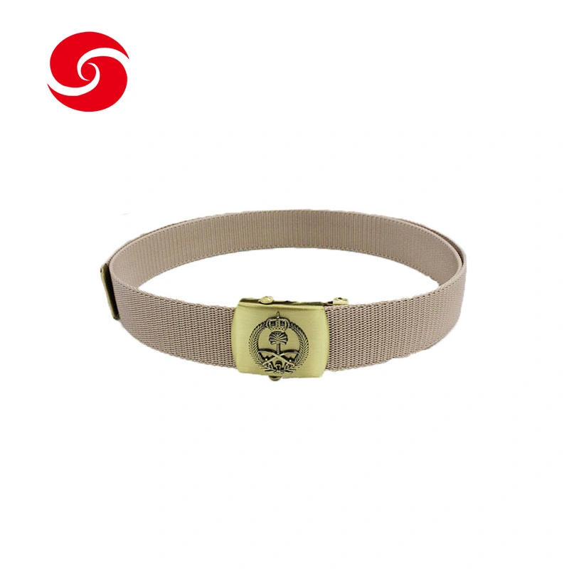 Customized Logo Saudi Arabia Khaki PP Military Tactical Belt