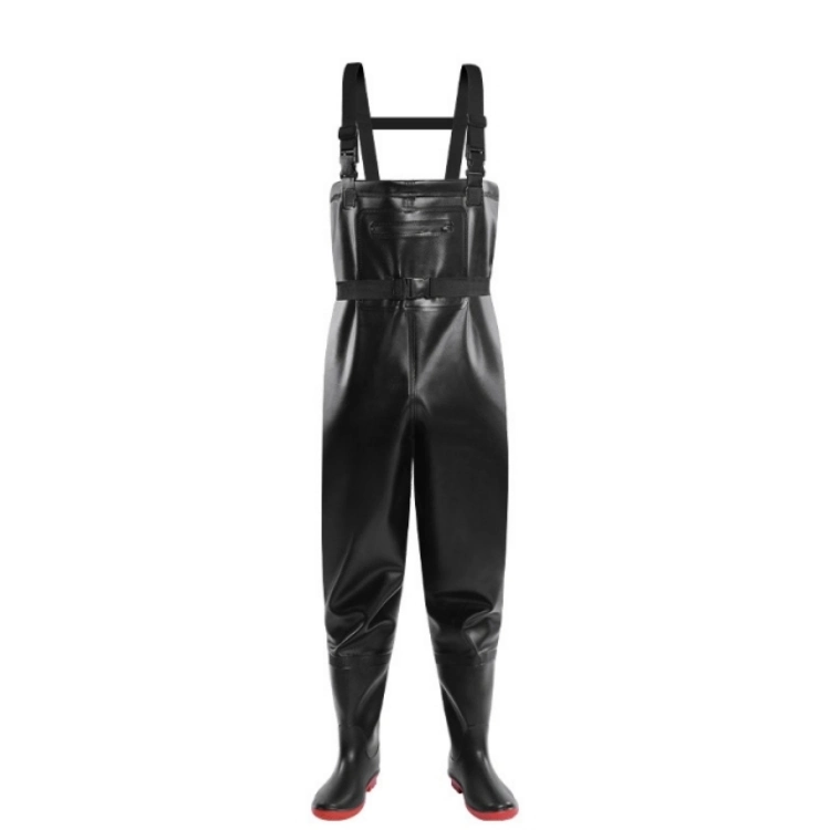 New PVC Fishing Chest Waders with Antislip Waterproof Thicken Oxford Sole