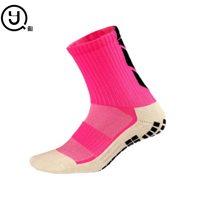 New Design Polyester/Cotton Custom Non Slip Football Socks / Custom Logo Soccer Socks