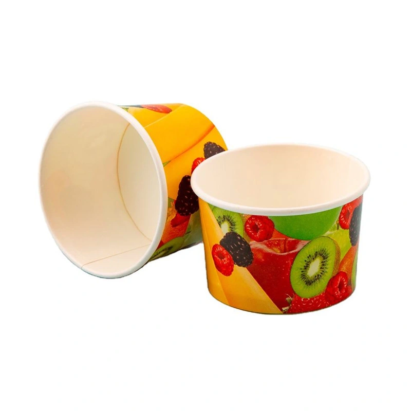 Customized Recycled Disposable PE Yogurt Paper Ice Cream Cups