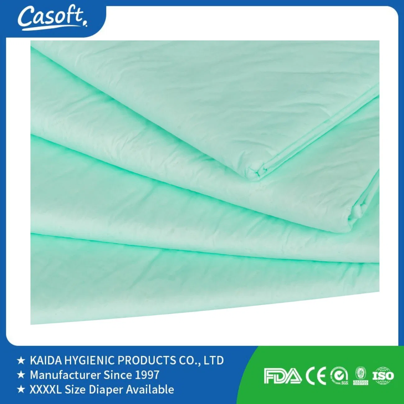 OEM/ODM Super Absorbency Baby and Adult Pad Hospital Medical Disposable Underpad Bed Pad with Adhesive