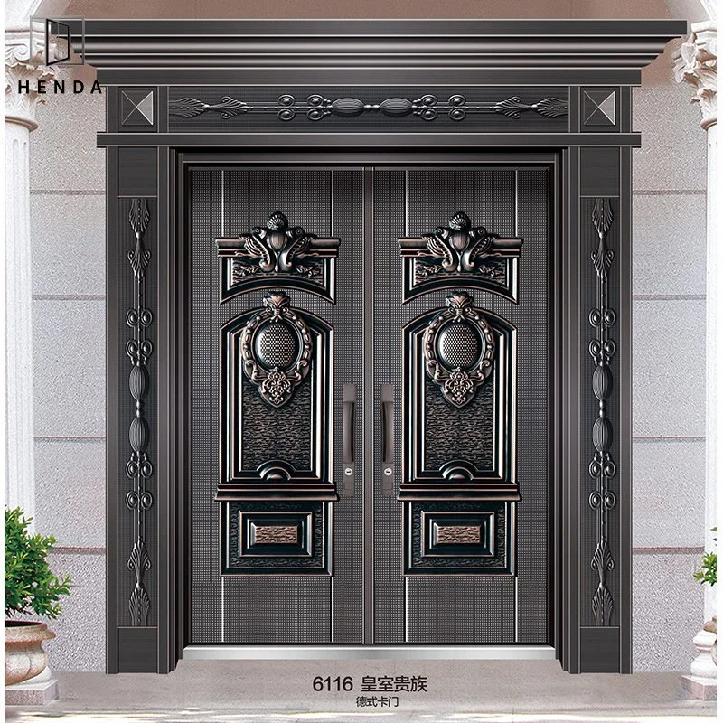 Aluminum/Copper Main Entrance Door with Door Head Luxury Design Classic Style for Export