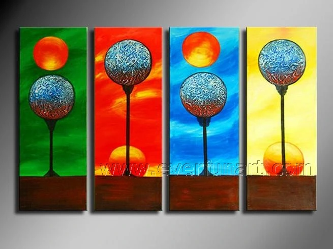 100% Hand Painted Modern Abstract Oil Painting (LA4-046)