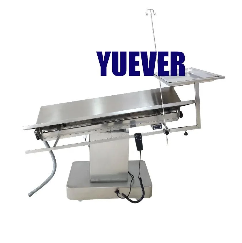 Yuever Medical Stainless PET Electric Lift Operating Beauty Bed Dog Equipement vétérinaire de la table chirurgicale