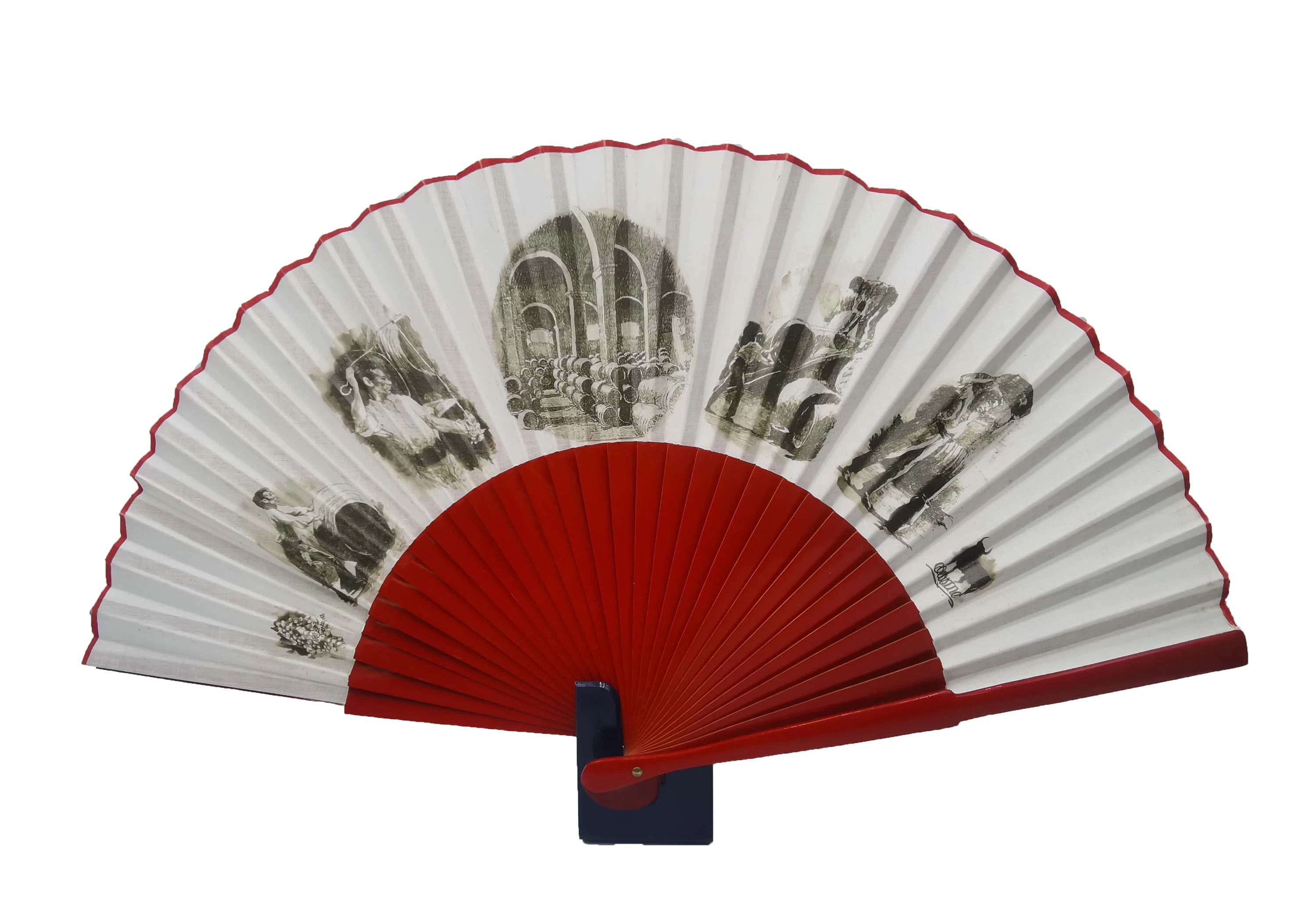 Baking Paint Wood Ribs Quality Wood Hand Fan Special Custom Wedding Souvenirs Gift Promotion Hand Fan