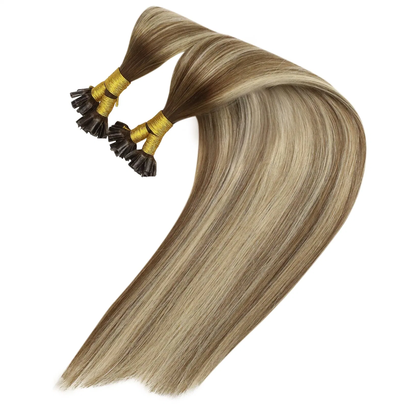 European Remy Blonde Flat Tip Human Hair