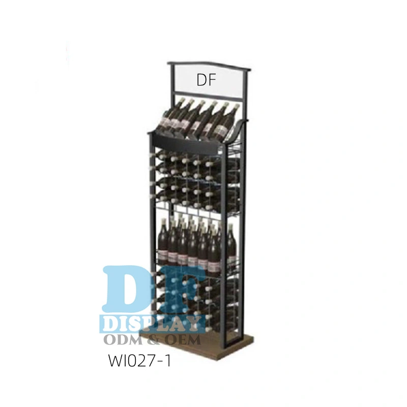 Cerveza personalizados vino de Rack de soporte de pantalla planta estantes Galss Rack Porta botella de agua potable suave para el supermercado