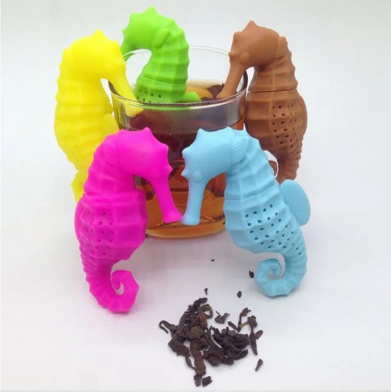 Sea Animal Hippocampus Tea Infuser Silicone Loose Leaf Tea Bag