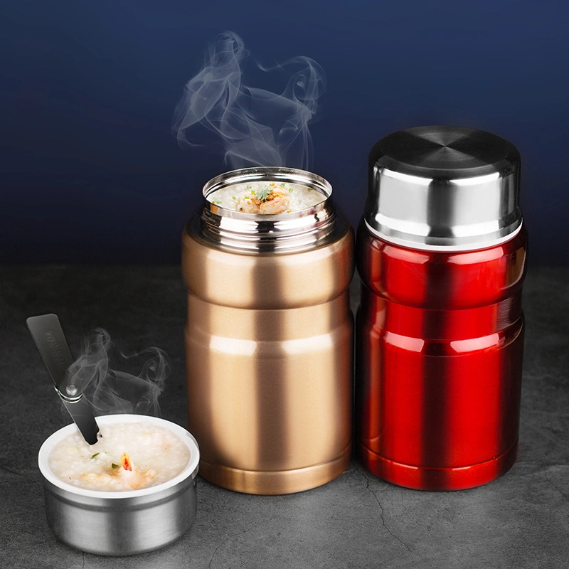 Insulated Portable Water Bottle Food Flask Cups Stainless Steel Lunch Box