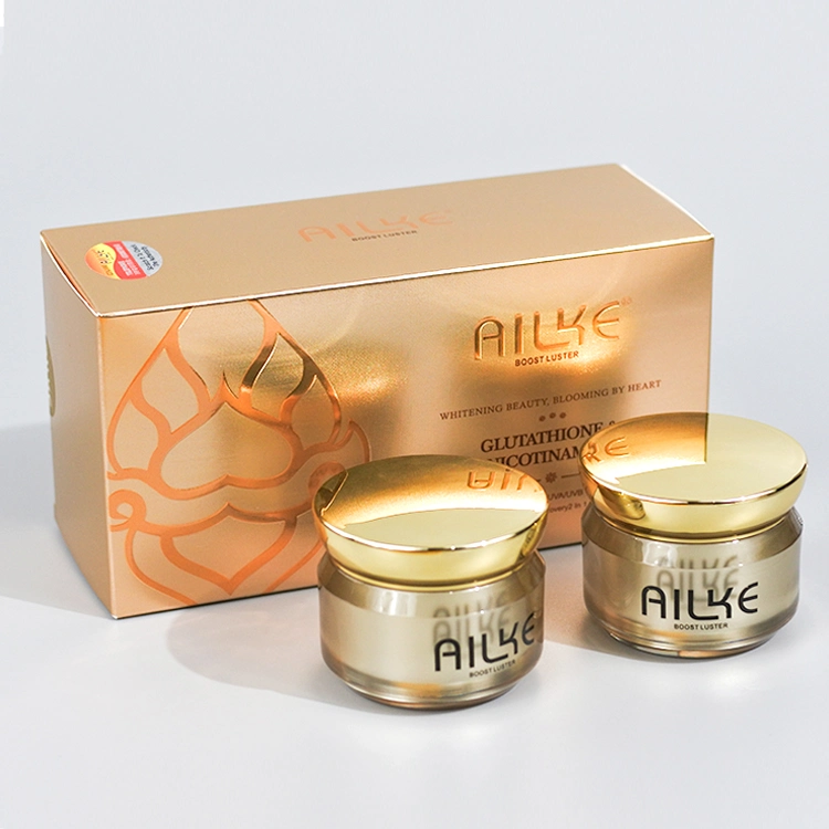 Ailke SPF++35 cara orgánica Glutathio quitar el acné crema blanqueadora de reparación para las mujeres