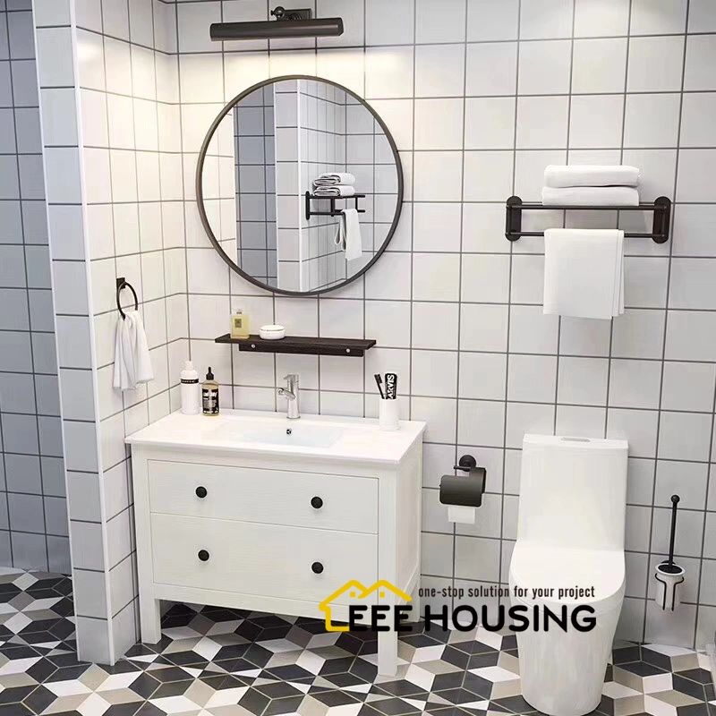 Estilo Europeu Wall-Mounted armário de casa de banho mobiliário toucador com espelho redondo ou armário do Espelho