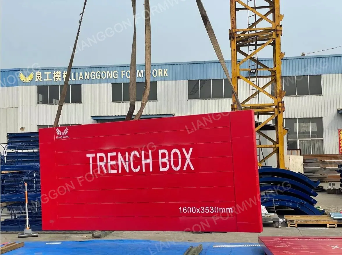 China Lianggong Formwork Adjustable Steel Trench Box Trench Shoring for Safety Construction