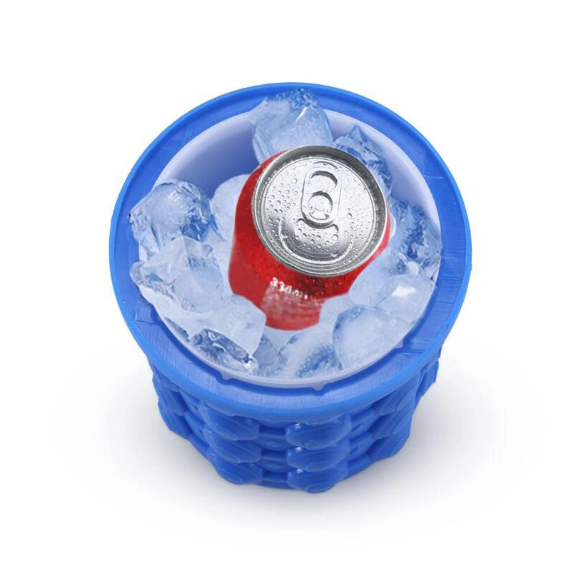 Portable Silicone Ice Bucket & Ice Mold with Lid Esg11960