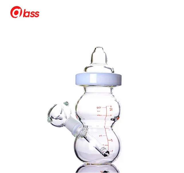 Botella portátil de bebé de yute pequeñas tuberías de agua para DAB Hookahs Venta 6 pulgadas y 14mm Junta