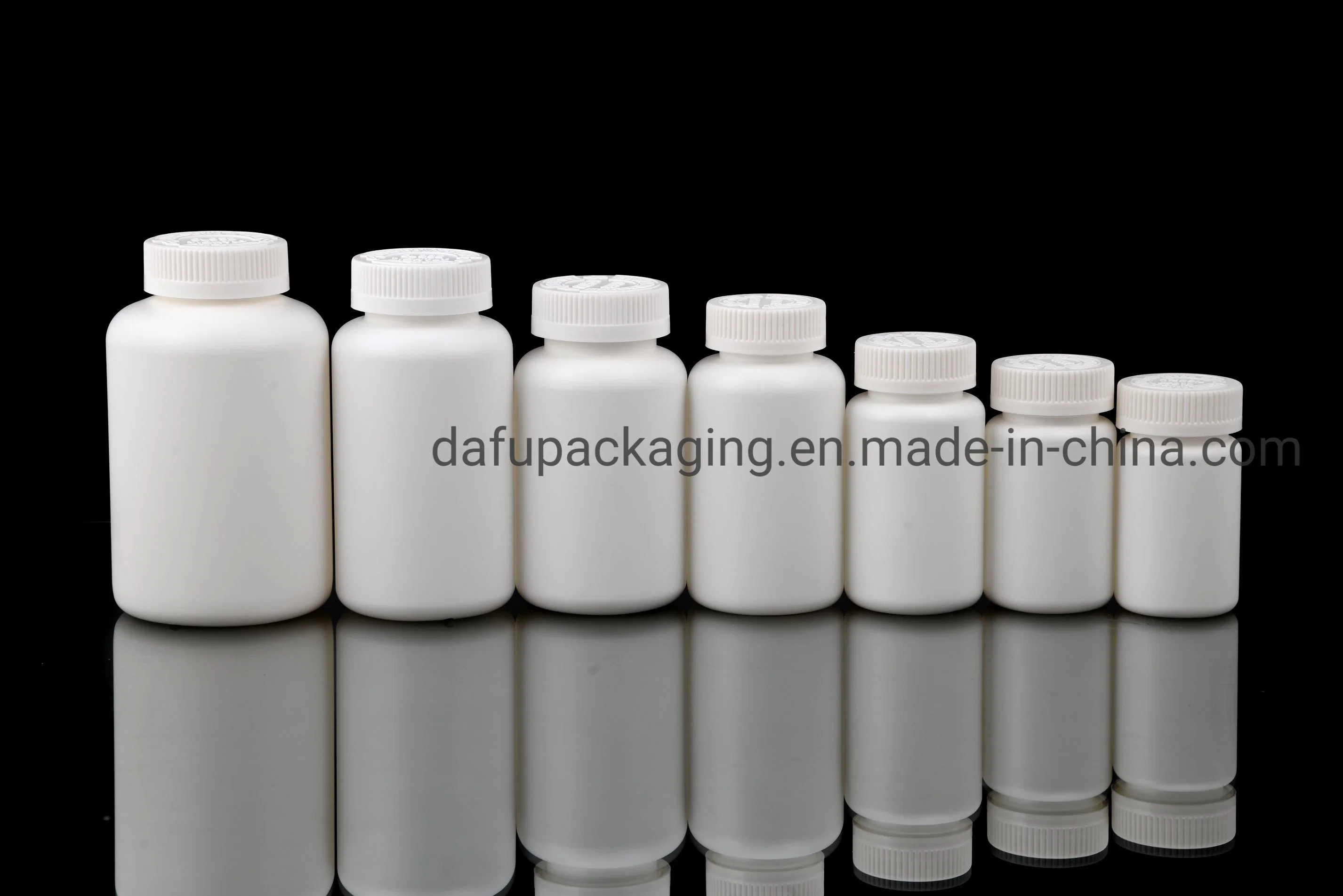 HDPE Pharmaceutical Plastic Pill Capsule Container Packaging Bottle with Cap