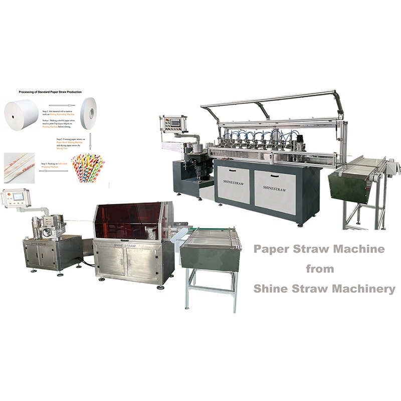 Multi Blades Biodegradable Edible Straw Paper Making Machine Auto Paper Connecting