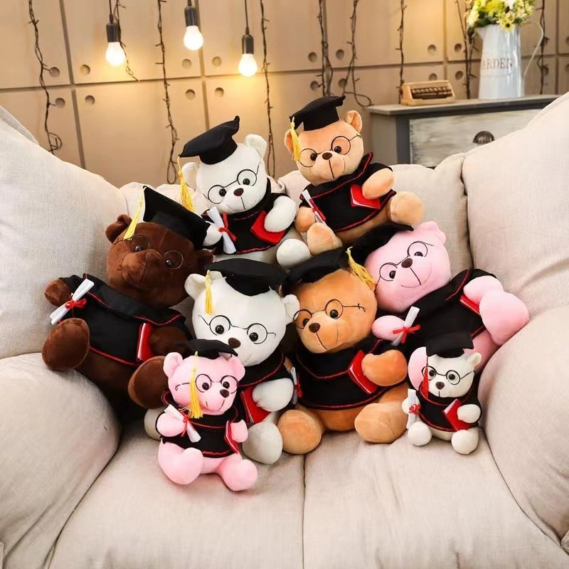 Graduation Dr. Bear Cap Graduation Season Gedenkfeier Sitzende Teddybär Plüsch Puppe Geschenk Spielzeug Geschenk Ornament