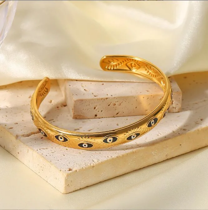 Hot Sales Fashion Bracelet 18K Gold acier inoxydable ouvert bracelet