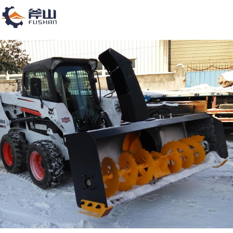 Skid Steer Loader with Snow Blower Attachment for Sale Big Snow Sweeper Mini Loader