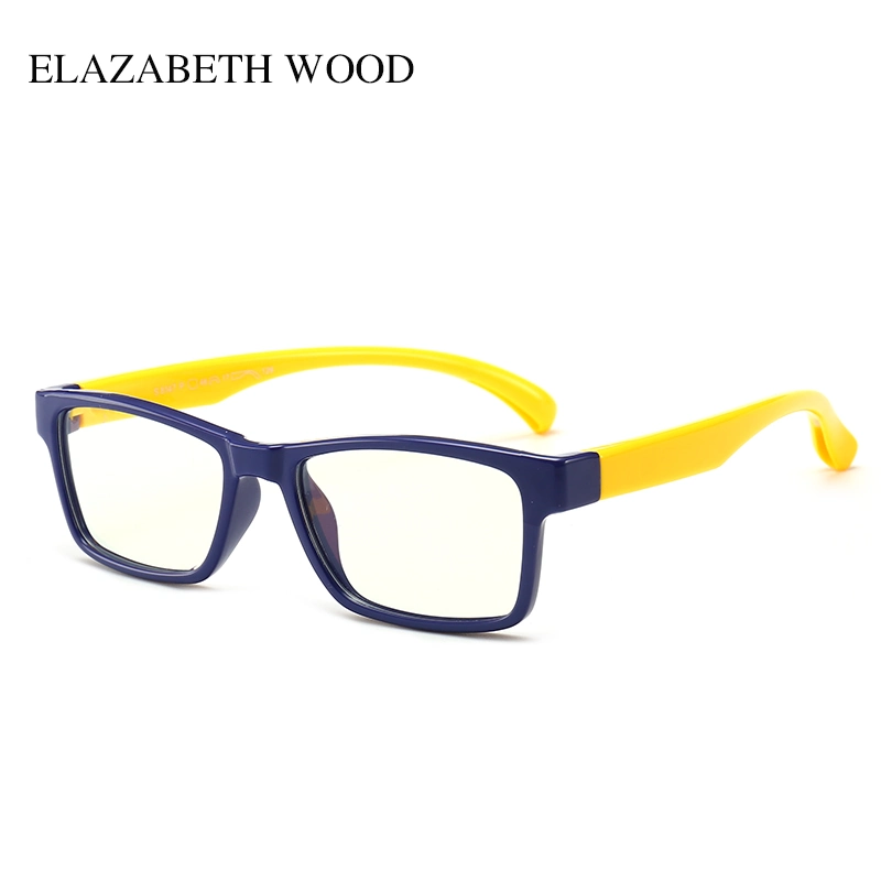 Anti Blue Light Soft Kid Eyeglasses Square Children Silica Gel Optical Frame