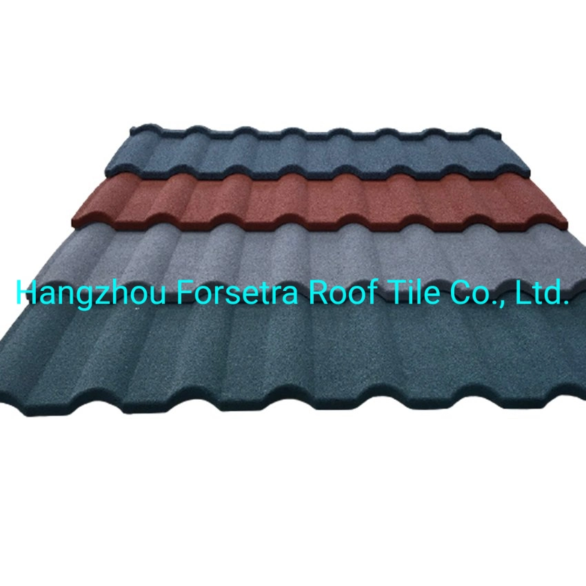 Fireproof Color Stone Coated Metal Roof Tiles New Construction Materials Green House Roof