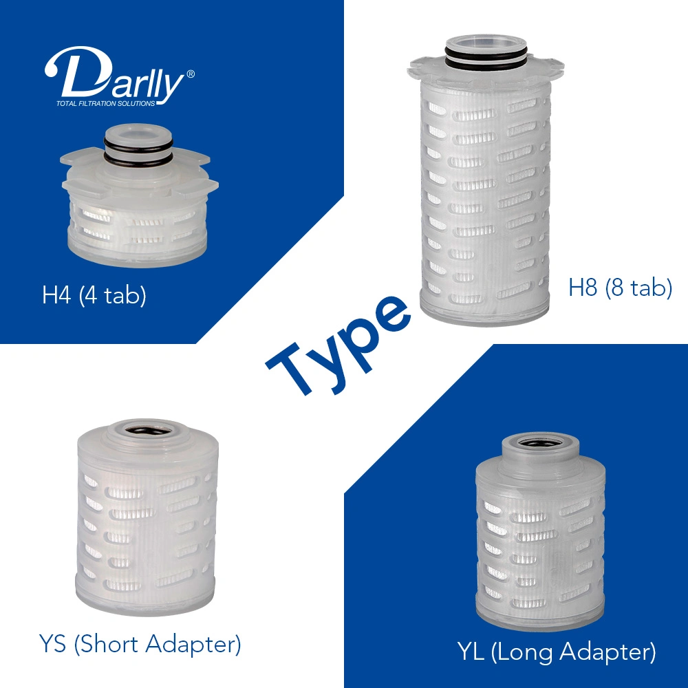 Laboratory Use Air Filter Autoclavable Pes/PTFE Membrane Pleated Filter Cartridge