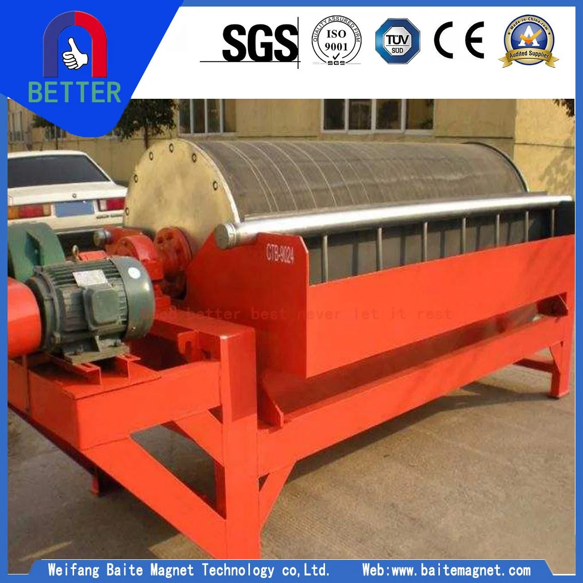 Cts (N. B) Wet Magnetic Separator Drum for Magnetic Iron Sand