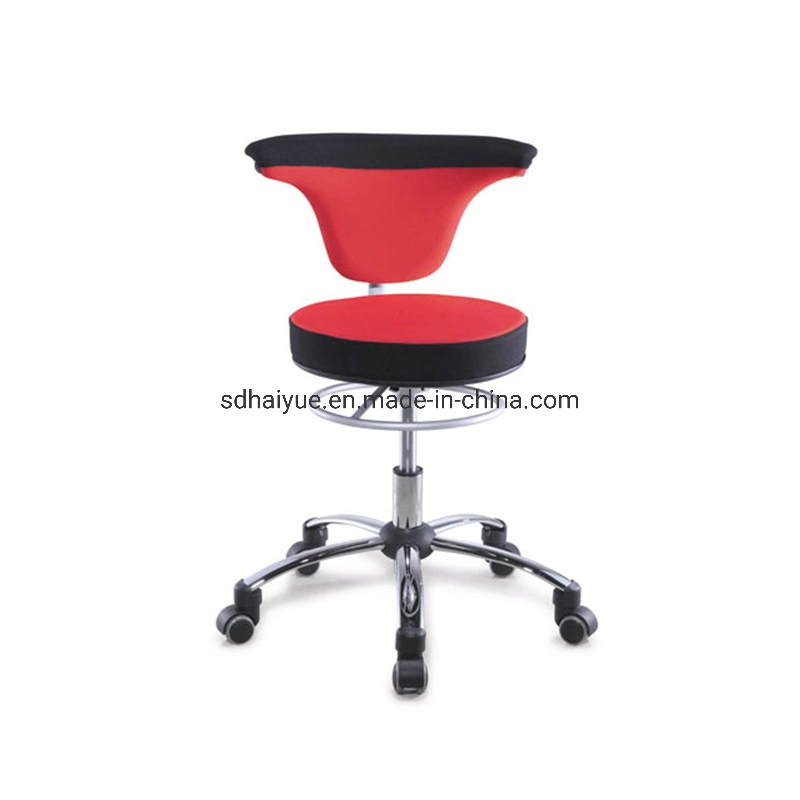 Beauty Salon Barber Rolling Master Stool with Backrest