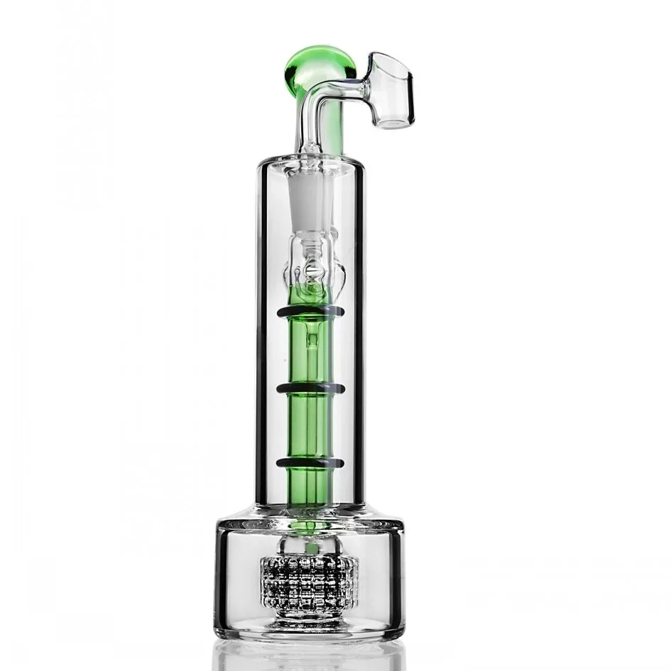 Straight Tube Hookahs Stereo Matrix Perc 14mm Big Glass Waterpipes Recycler Oil Rigs Sovereignty