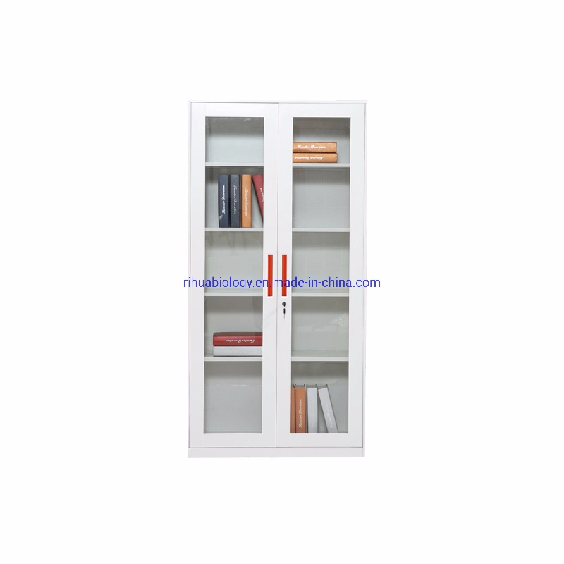 Hospital Glass Double Open File Cabinet