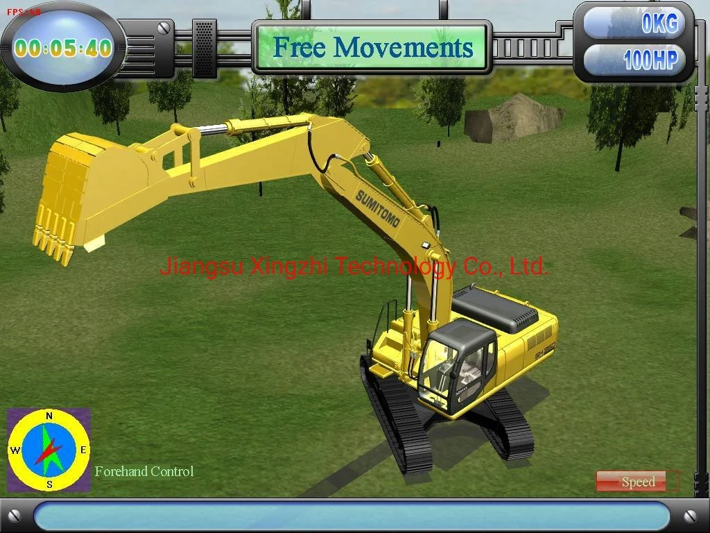 Simulateur d'excavateur chinois à bas prix pour l'éducation de la formation