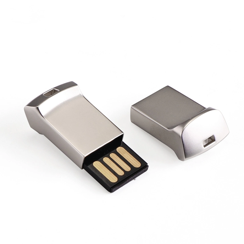 8GB 16GB 32GB 64GB Mini Metall Silber USB mit Schlüsselanhänger Flash-Laufwerk