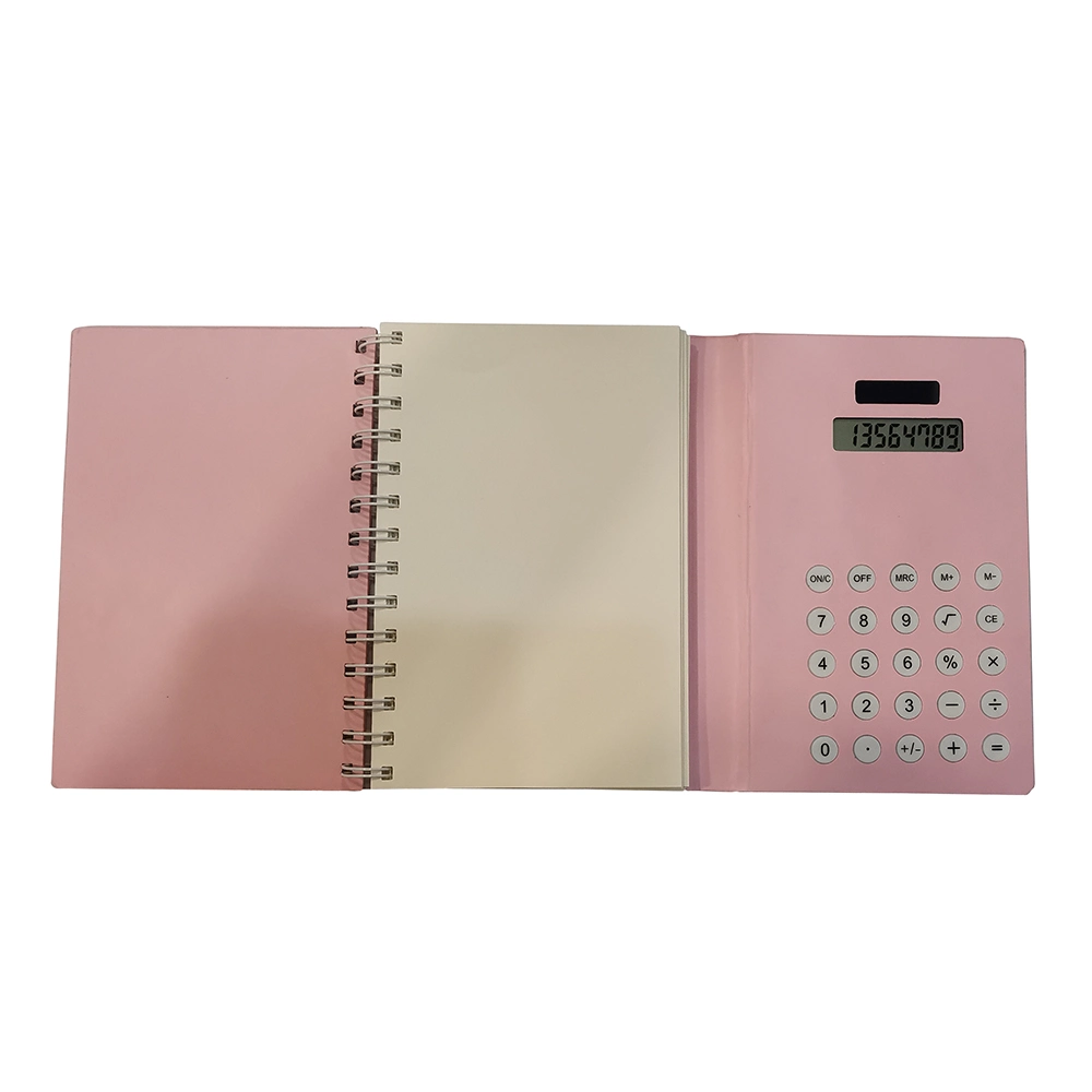 Three Fold Notebook W Solar 8 Digit Calculator Eco Friendly Gift Promotion