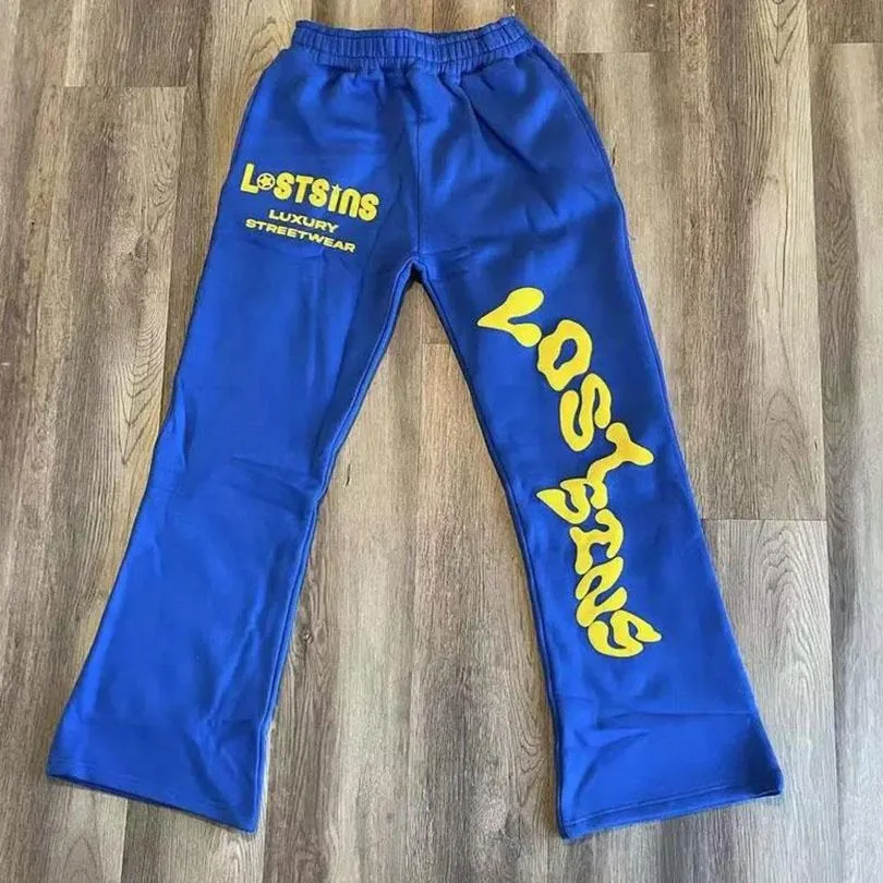 Оптовая торговля моды флис плотной хлопковой Puffy прямой ногой мужчин Sweatpants печати Custom 3D-насадка уложено печати мужчин сшивания скобками брюки для мужчин женщин