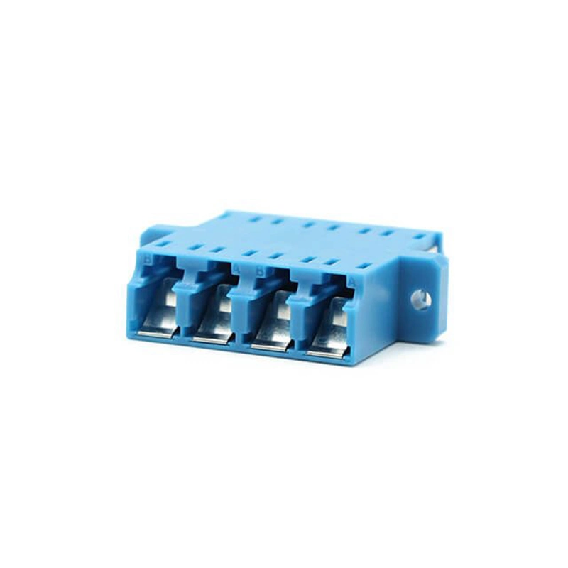 Fiber Optic Connector LC APC 4cores Inner Shutter Quad LC to LC Single Mode Fiber Adapter with Blue Color