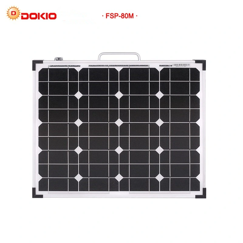 DOKIO 80W (2PCS X 40W) Panel solar plegable China Pannello Solare USB controlador batería solar