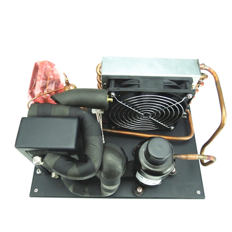 DC 12V HVAC Small Cooling Unit Water Chiller Module with Mini Compressor for Laboratory Cooling Water 1L 2L 4L