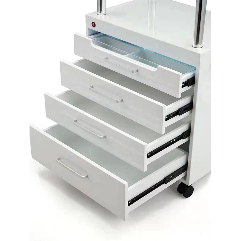 Hochey Medical Simple and Modern Hair Salon Shop Special Trolley Gold and Silver Stainless Steel Material