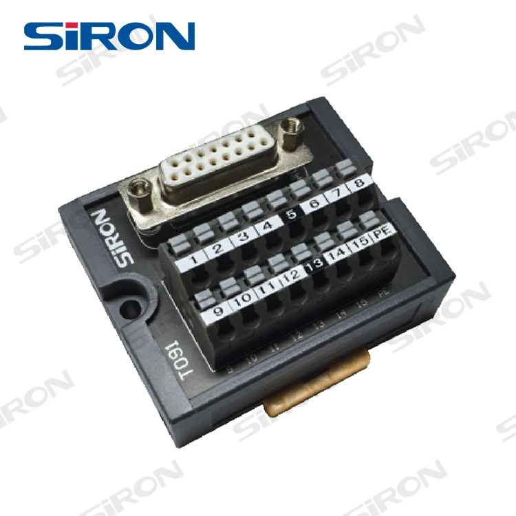 Siron PLC adecuado 9 15 25 37 44 50 Pin Wire-Saving Primavera tipo D-SUB Bloque Terminal