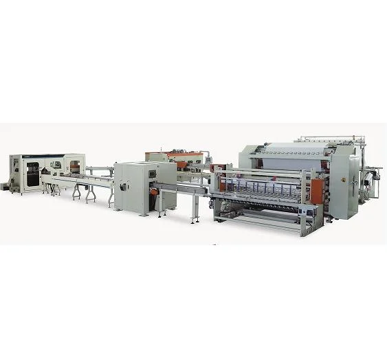 Automatic Facial Tissue Paper Rewinding Cutting Packing Machine Fully Complete Production Line