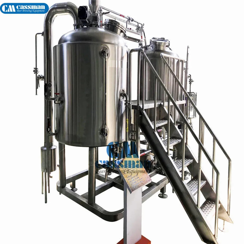 Cassman Steam Heating 3 Vessels SUS304 1000L Brewing Machine