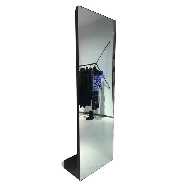 Suelo de 55 pulgadas Magic Mirror Pantalla LCD Monitor LED Red de señalización digital WiFi el reproductor de vídeo Multimedia Ad Reproductor de publicidad