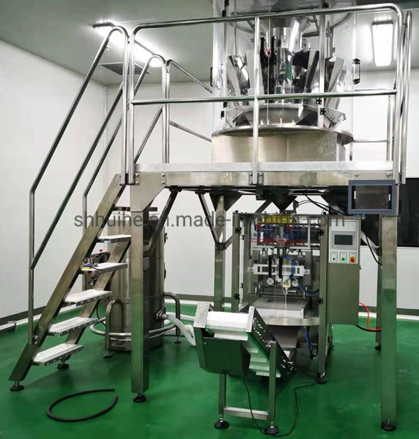 Automatic Granule Food Frozen Dumpling Packaging Machines Multi-Head Weigher Vffs Packing Machine with Thermal Transfer Printing