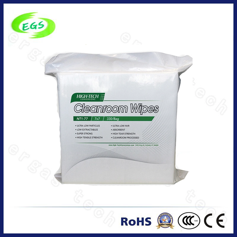 100% Polyester White Cloth Filament Dust-Free Cloth Cleanroom Wiper
