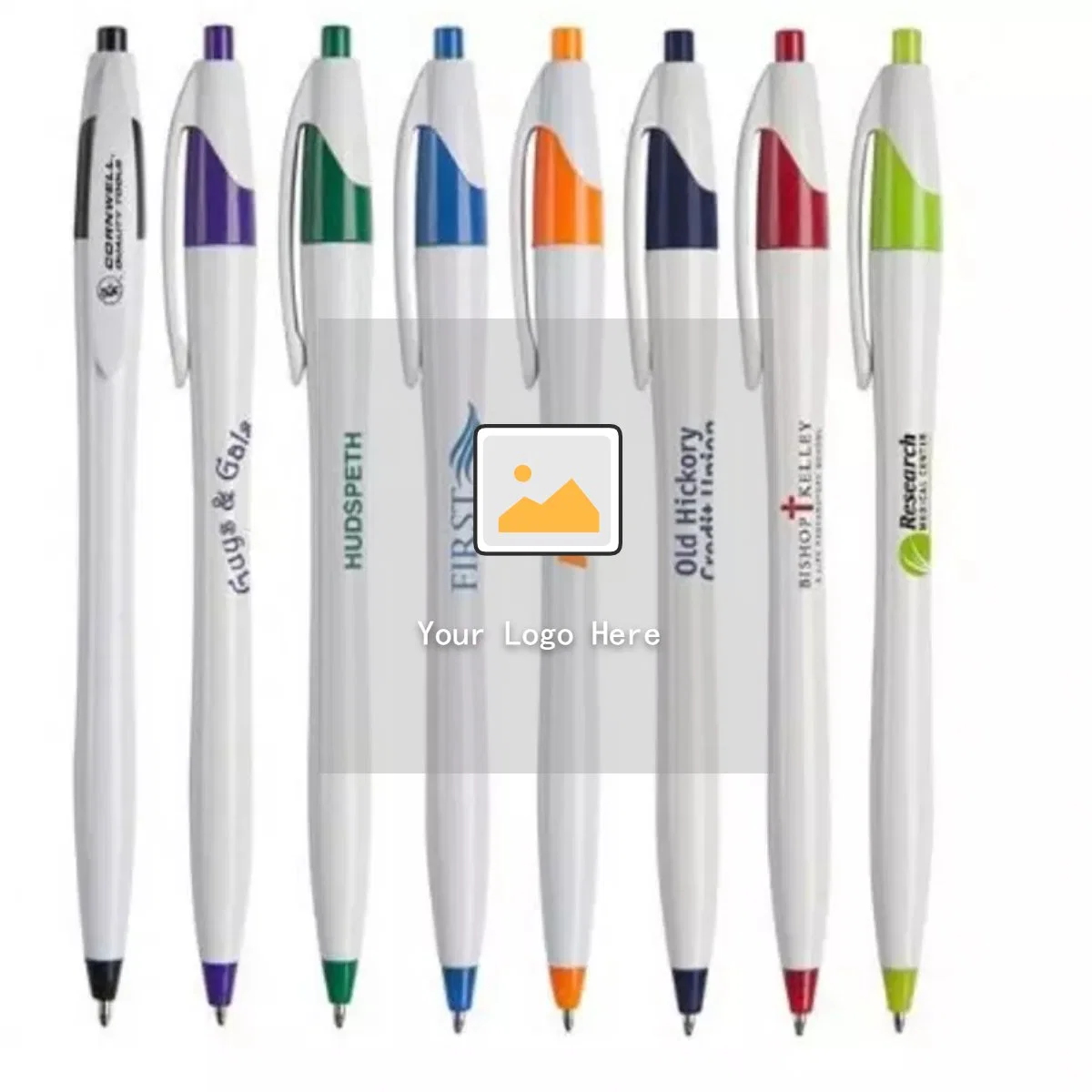 Custom promocional muy barato logotipo de naranja bolígrafo con logotipo