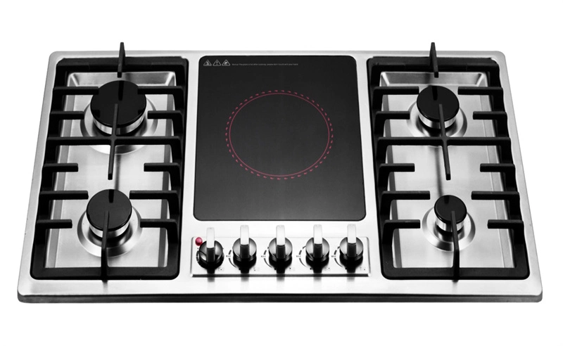 Fashion CE CB 4+1 Hob Design Stainless Steel Gas Stove with High quality/High cost performance  (JZS5003AE)